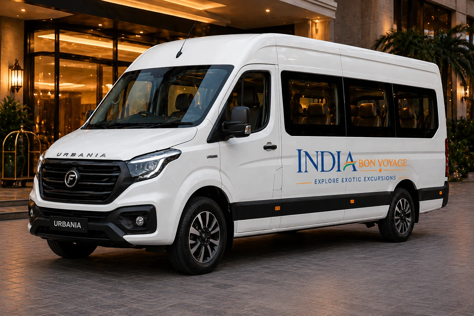 Urbania Luxury Van for Delhi Agra Jaipur Tour Packages.